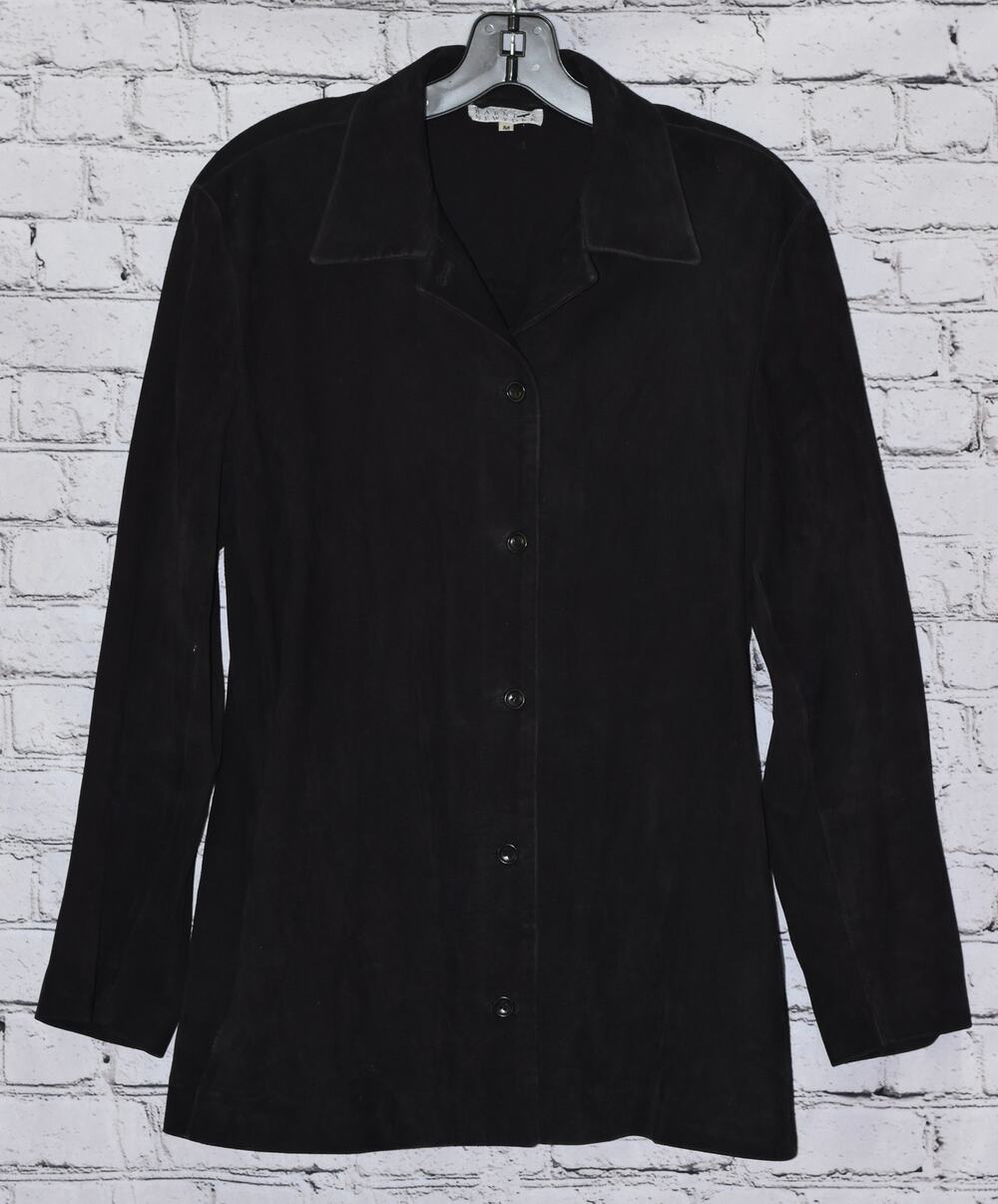 Barney's New York Black Suede Jacket Size M